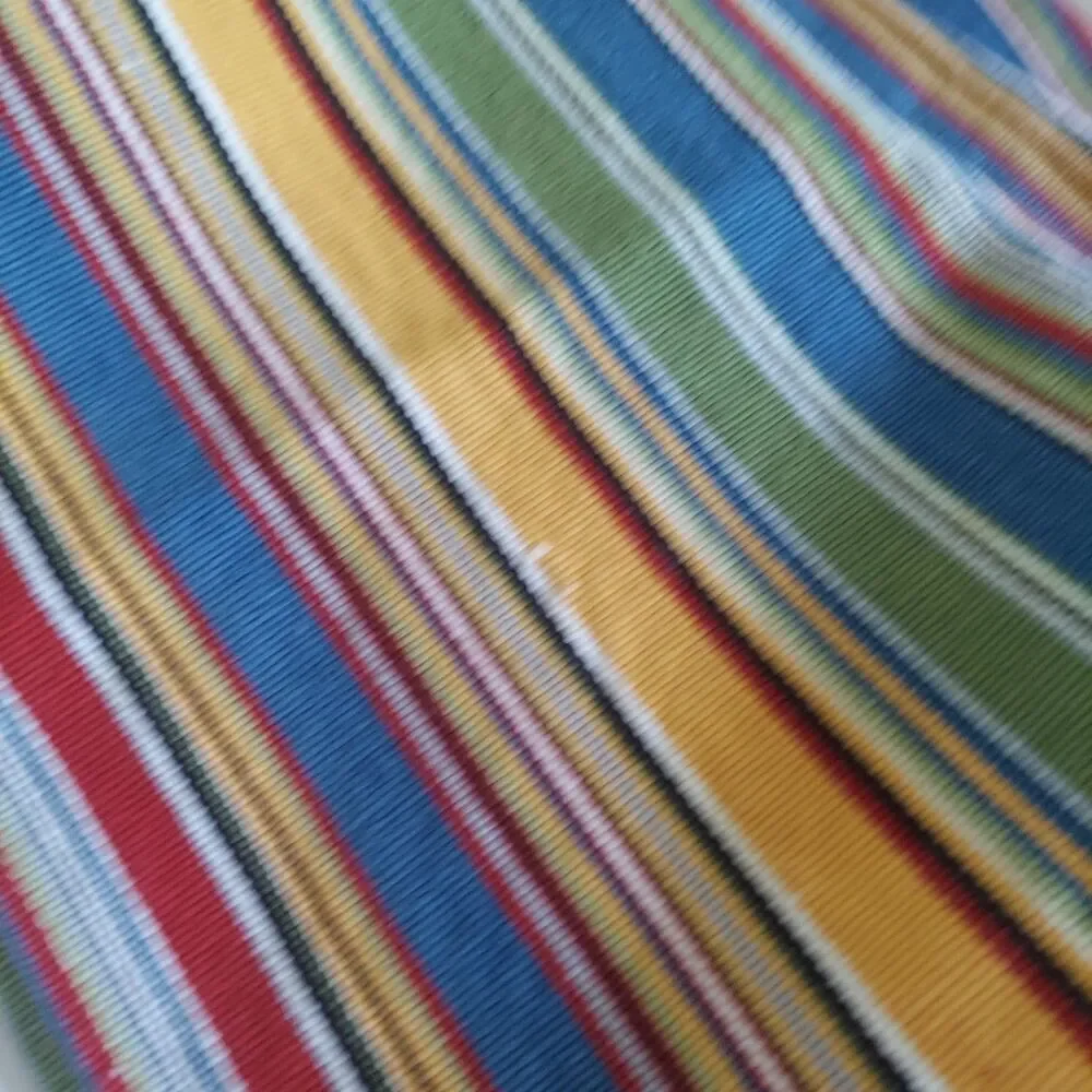 Colorful Cloth Dinner Napkins Set of 6 Stripes Primary Colors Rectangle